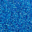 50g toho Round Seed Bead 8/0 Transparent Dark Caribbean AB (163B)