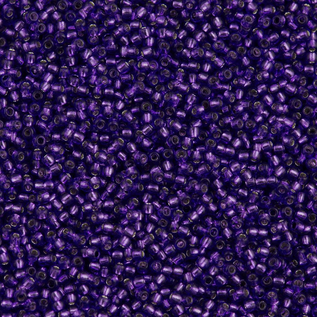 50g toho Round Seed Bead 8/0 Silver Lined Purple (2224)