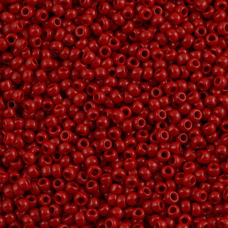 Toho Round Seed Bead 8/0 Opaque Red 2.5-inch tube (45)