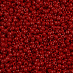 Toho Round Seed Bead 8/0 Opaque Red 2.5-inch tube (45)