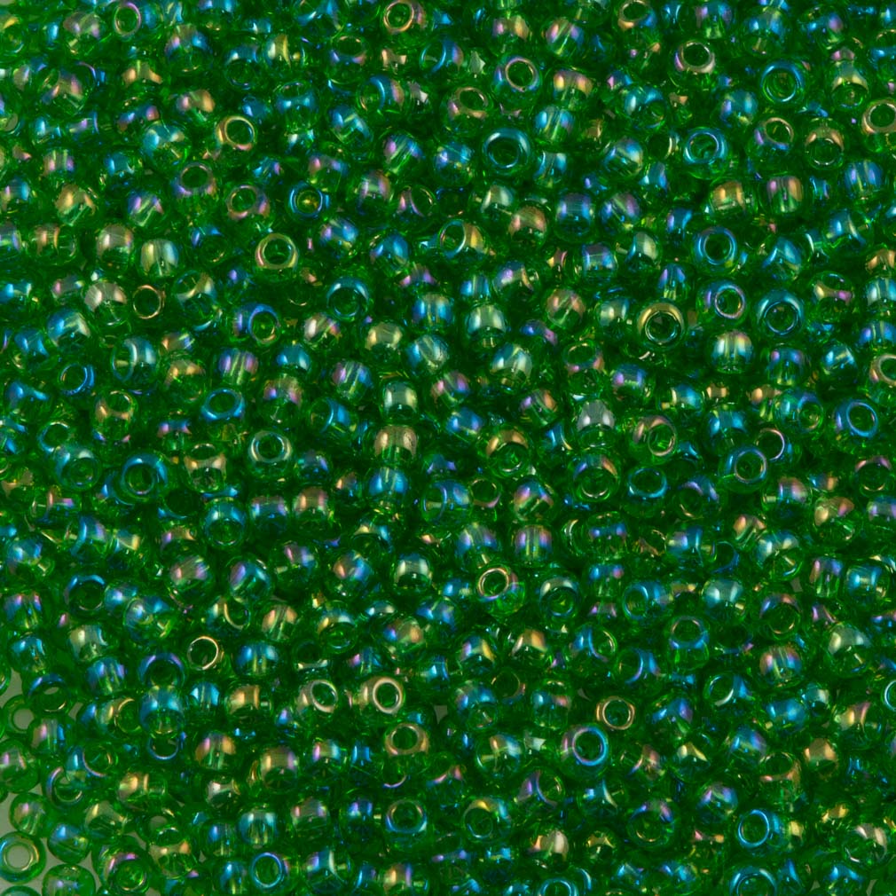 Toho Round Seed Bead 11/0 Transparent Light Green AB (167)