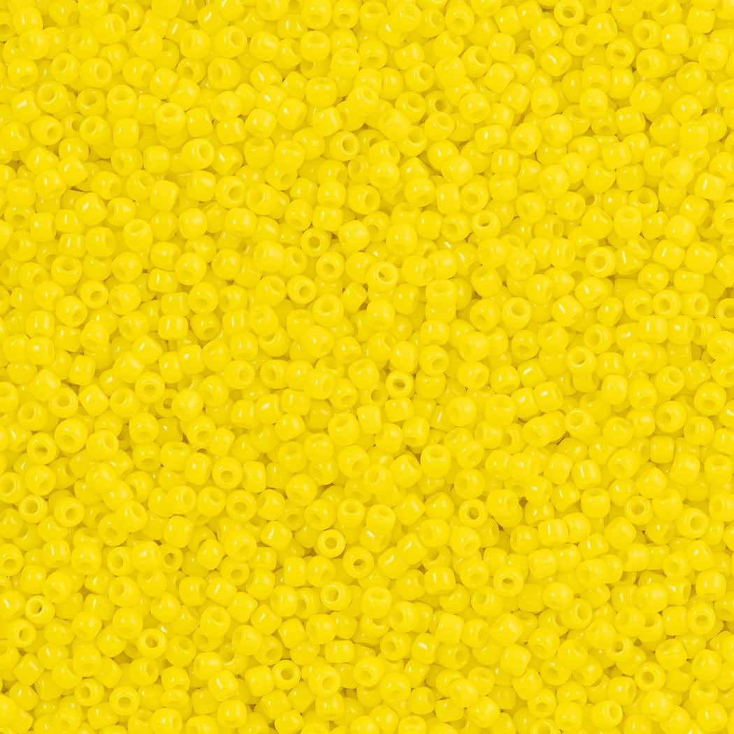 50g Toho Round Seed Beads 11/0 Opaque Yellow (42)
