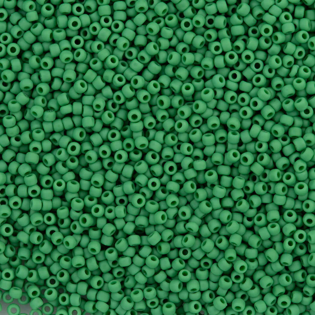50g Toho Round Seed Bead 11/0 Opaque Matte Shamrock (47DF)