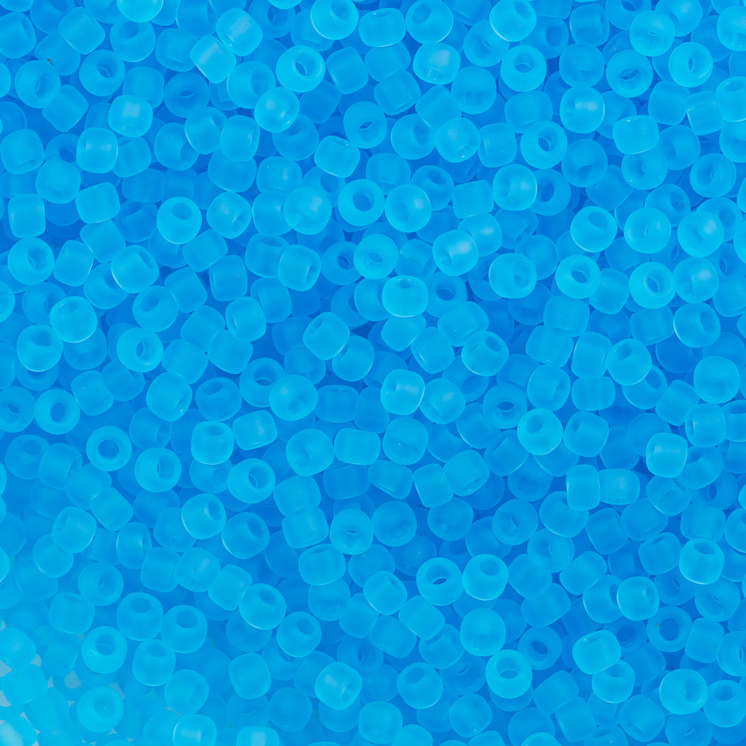 50g Toho Round Seed Bead 8/0 Transparent Matte Aqua (3F)