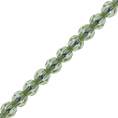 12 TRUE CRYSTAL 4mm Faceted Round Bead Cantaloupe (540)
