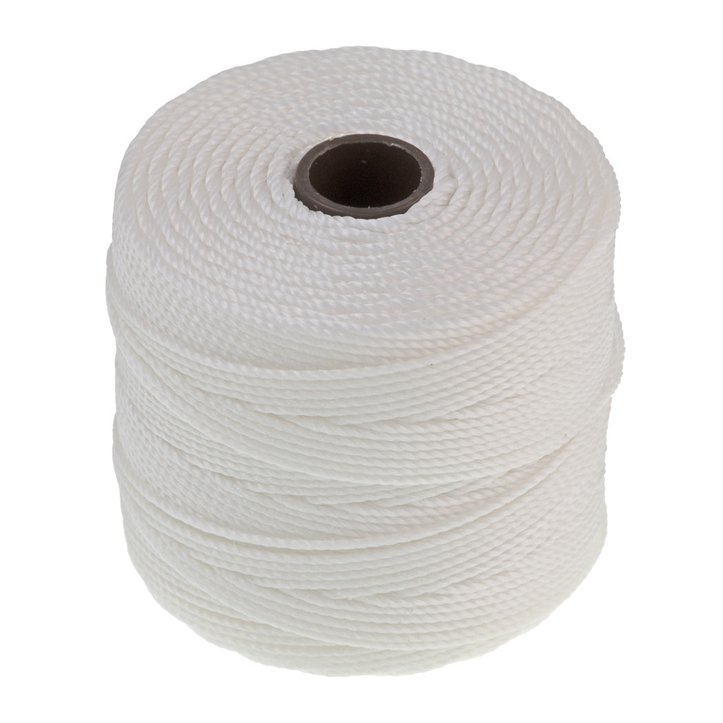 White S-Lon Bead Cord 77 Yard Spool .5mm TEX 210