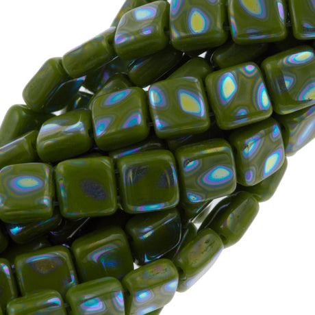 CzechMate 6mm Two Hole Tile Bead