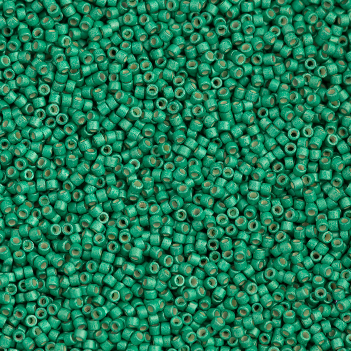 Miyuki Delica Seed Bead 11/0 Galvanized Semi Matte Dark Mint 2-inch Tube DB1182