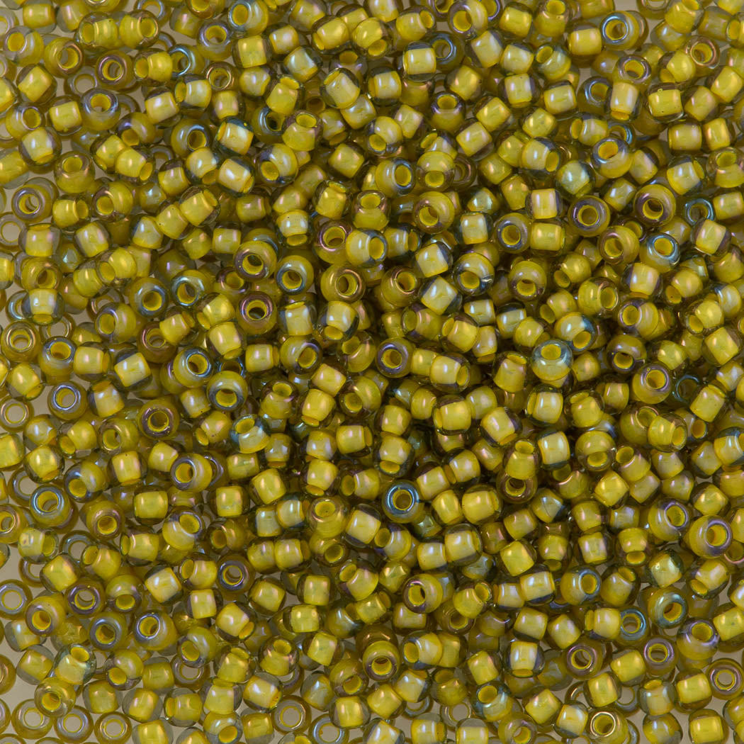 Toho Round Seed Bead 11/0 Inside Color Lined Yellow Green (246)