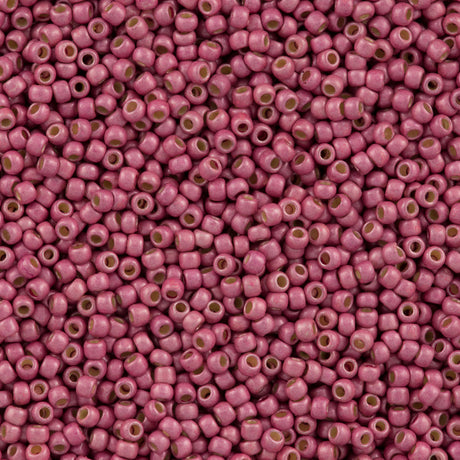 50g Toho Round Seed Bead 8/0 PermaFinish Matte Galvanized Pink Lilac (553PFF)