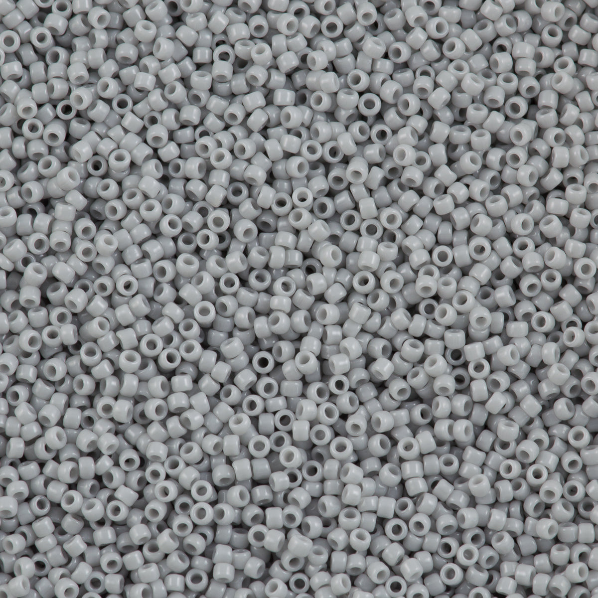 Toho Round Seed Bead 15/0 Opaque Gray 2.5-inch Tube (53)
