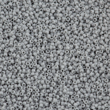 Toho Round Seed Bead 15/0 Opaque Gray 2.5-inch Tube (53)
