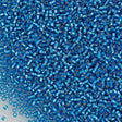 Miyuki Delica Seed Bead 15/0 Silver Lined Capri Blue 2-inch Tube DBS149