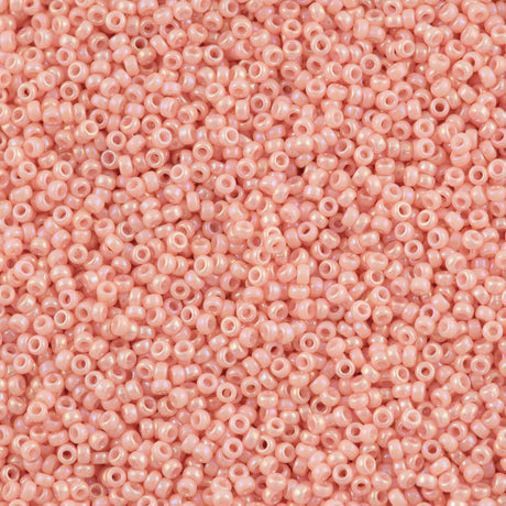 Miyuki Round Seed Bead 11/0 Opaque Salmon Luster 22g Tube (596)