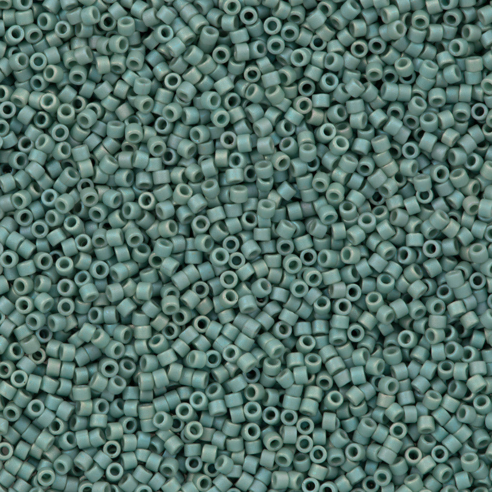 25g Miyuki Delica Seed Bead 11/0 Matte Opaque Glazed Sea Opal AB DB2313