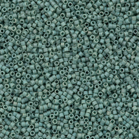 25g Miyuki Delica Seed Bead 11/0 Matte Opaque Glazed Sea Opal AB DB2313