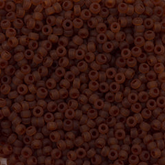 50g Miyuki Round Seed Bead 11/0 Matte Transparent Dark Amber (134F)