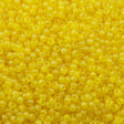 Miyuki Round Seed Bead 11/0 Matte Transparent Yellow AB 22g Tube (136FR)