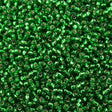 Miyuki Round Seed Bead 11/0 Silver Lined Green 22g Tube (16)