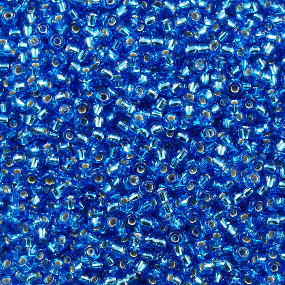 Miyuki Round Seed Bead 15/0 Silver Lined Sapphire 2-inch Tube (19)