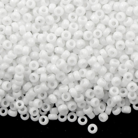 50g Miyuki Round Seed Bead 11/0 Opaque White (402)