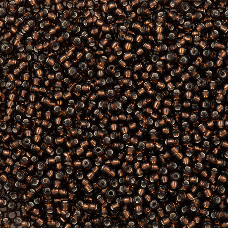 Miyuki Round Seed Bead 11/0 Root Beer Silver Lined (29)