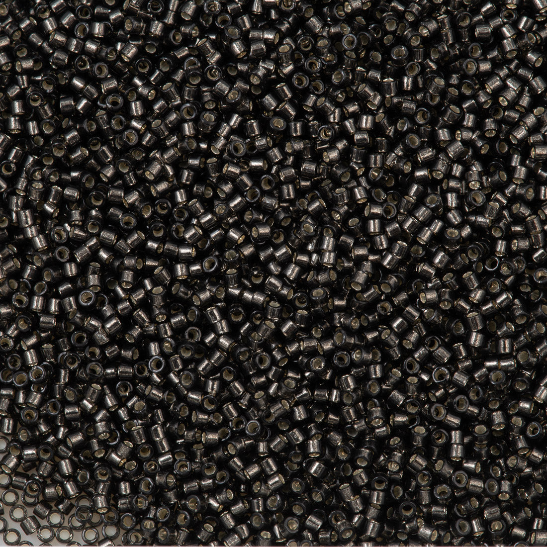 25g Miyuki Delica Seed Bead 11/0 Silver Lined Dyed Dark Grey DB613