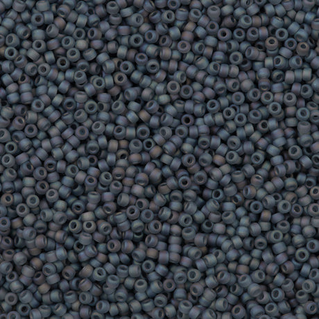 50g Miyuki Round Seed Bead 11/0 Matte Grey AB (152FR)