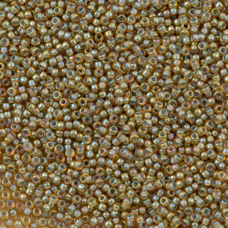 50g Miyuki Round Seed Bead 11/0 Aqua Lined Yellow (359)