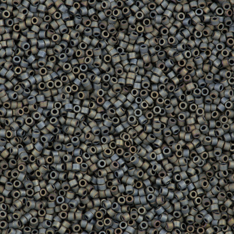 Miyuki Delica Seed Bead 11/0 Matte Metallic Grey 2-inch Tube DB307