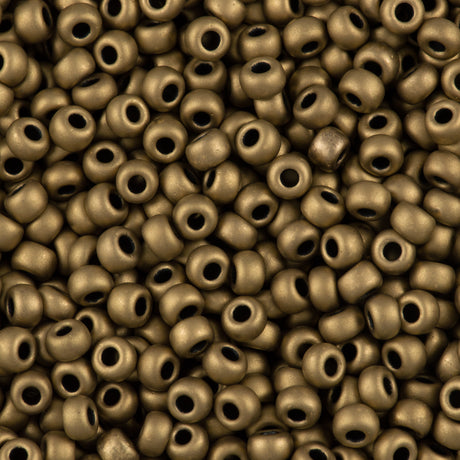 Miyuki Round Seed Bead 6/0 Matte Metallic Dark Bronze 20g Tube (1255)