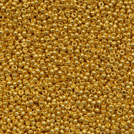 8g Miyuki Round Seed Bead 11/0 24kt Gold Plated (191)