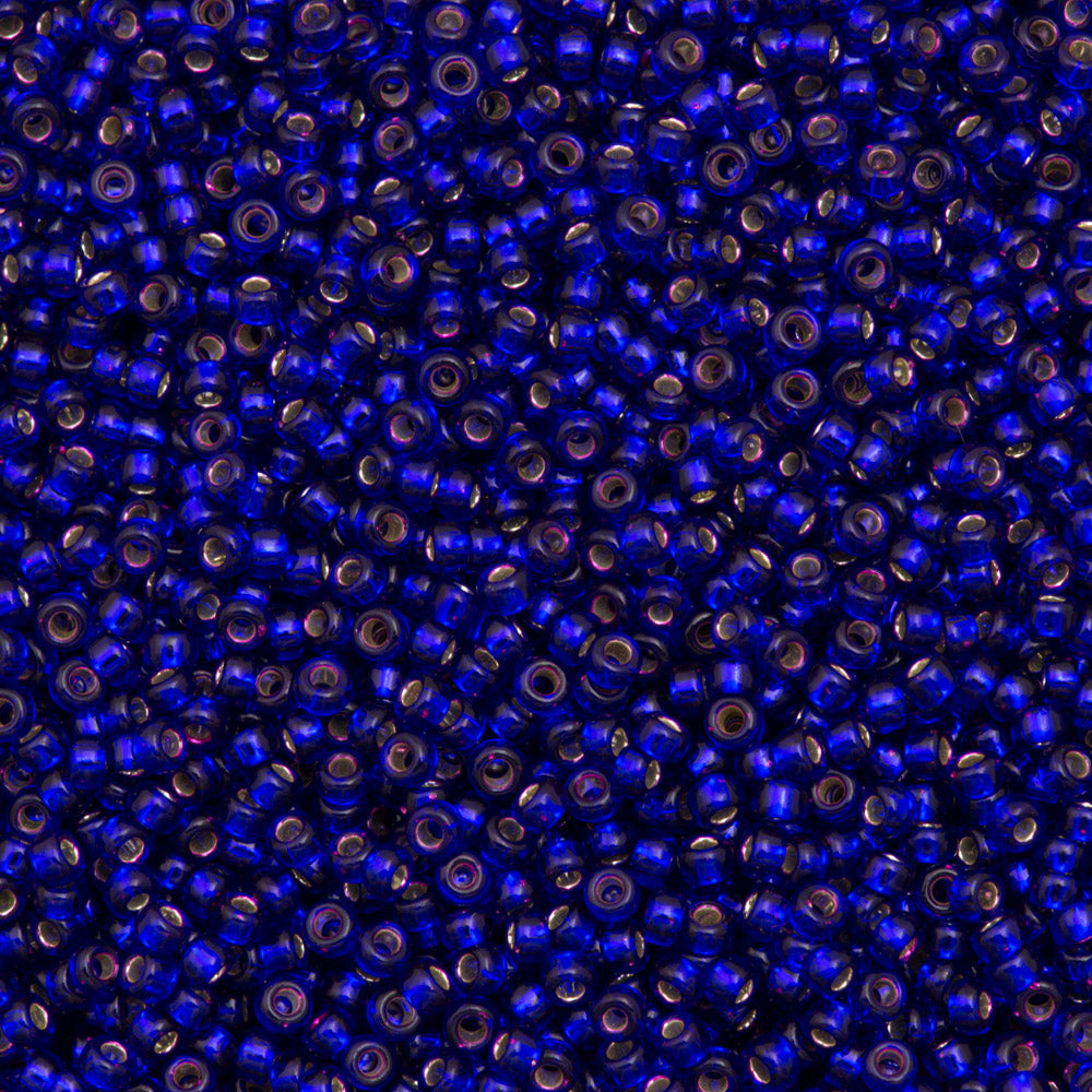 Miyuki Round Seed Bead 15/0 Silver Lined Dark Cobalt 2-inch Tube (1427)