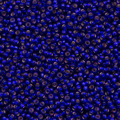 Miyuki Round Seed Bead 15/0 Silver Lined Dark Cobalt 2-inch Tube (1427)