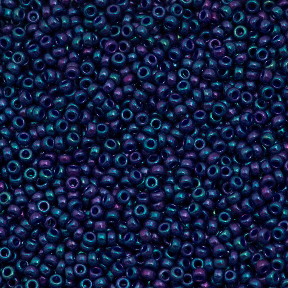 Miyuki Round Seed Bead 15/0 Opaque Eggplant Luster 2-inch Tube (1899)
