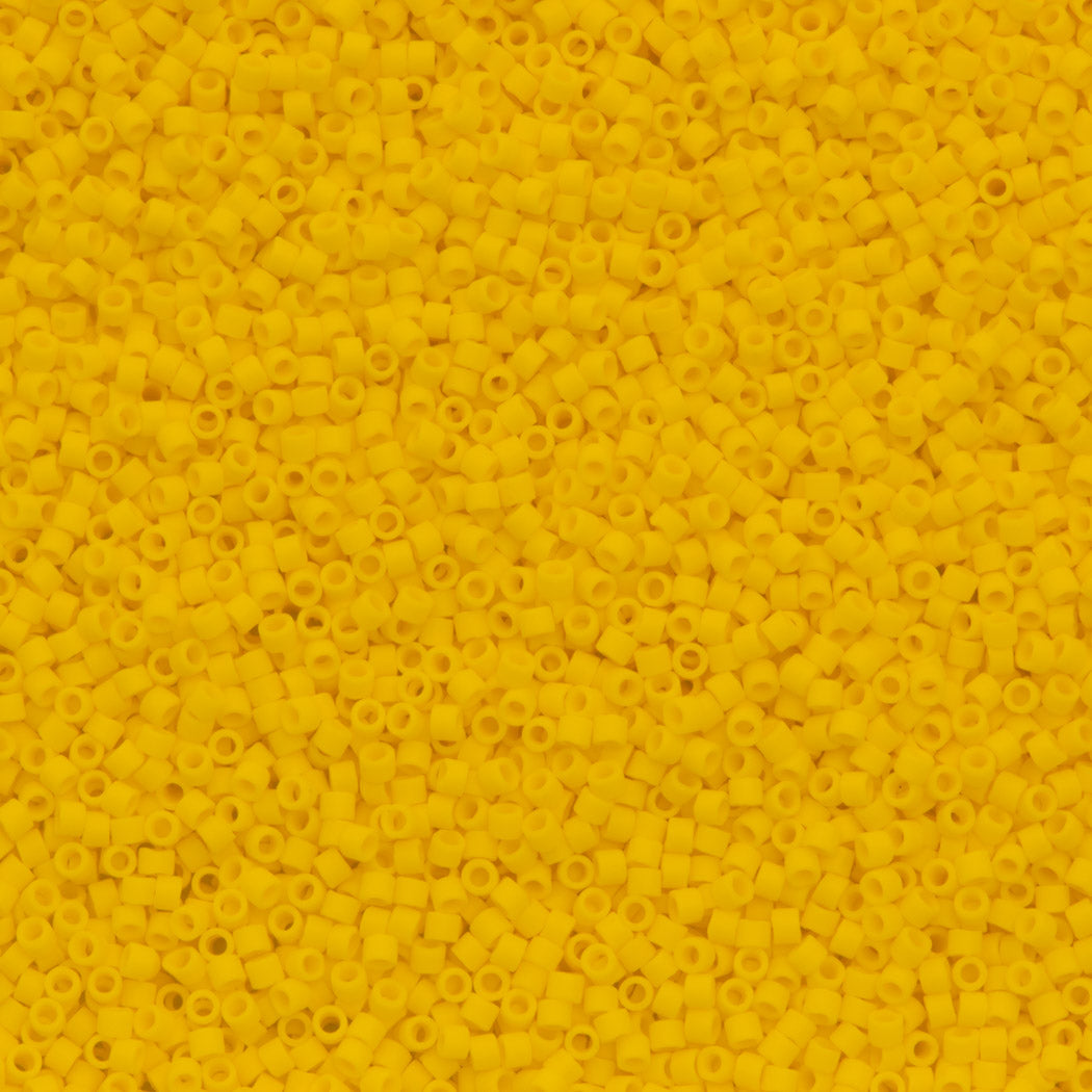 Miyuki Delica Seed Bead 11/0 Matte Canary 2-inch Tube DB1582