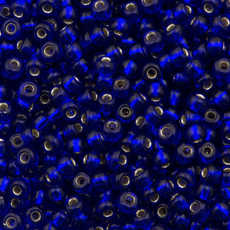 Miyuki Round Seed Beads 5/0 Silver Lined Cobalt 20g Tube (151S)