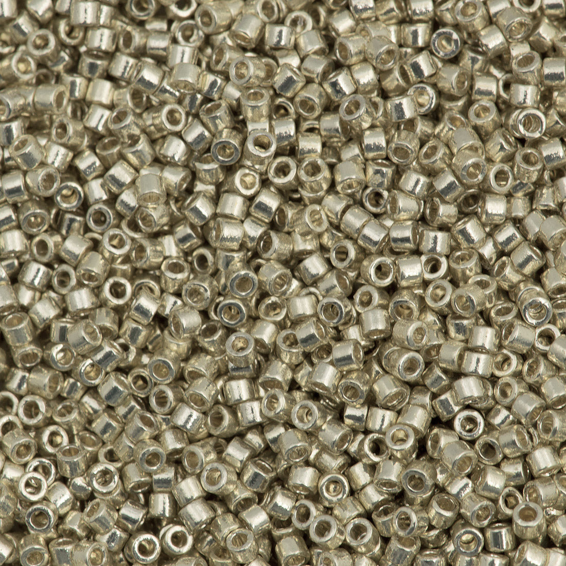 Miyuki Delica Seed Bead 11/0 Duracoat Galvanized Light Smoky Pewter 2-inch Tube DB1851