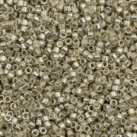 Miyuki Delica Seed Bead 11/0 Duracoat Galvanized Light Smoky Pewter 2-inch Tube DB1851