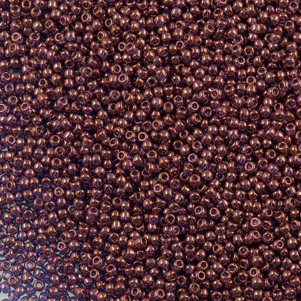 Toho Round Seed Bead 15/0 Gold Luster Medium Mauve (201)