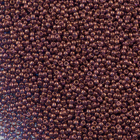 Toho Round Seed Bead 15/0 Gold Luster Medium Mauve (201)
