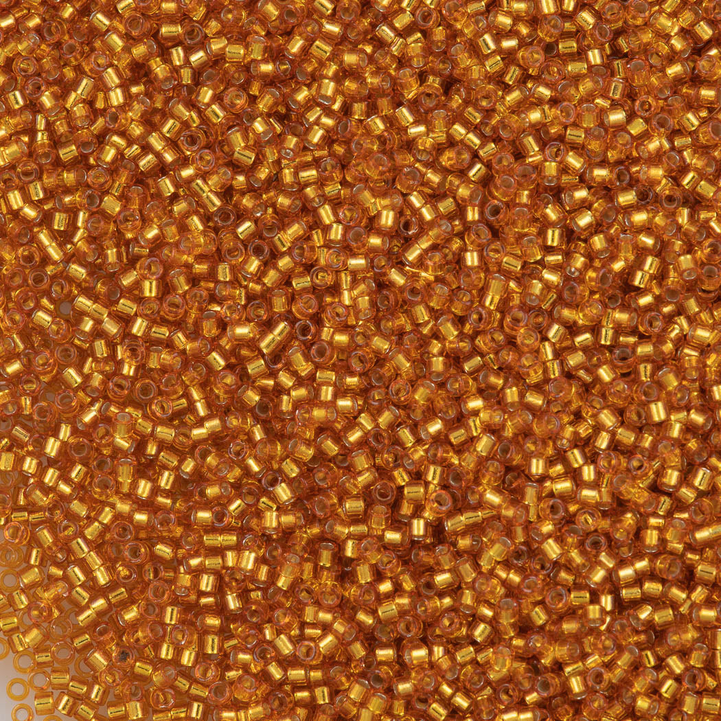Miyuki Delica Seed Bead 11/0 Duracoat Dyed Silver Lined Yellow