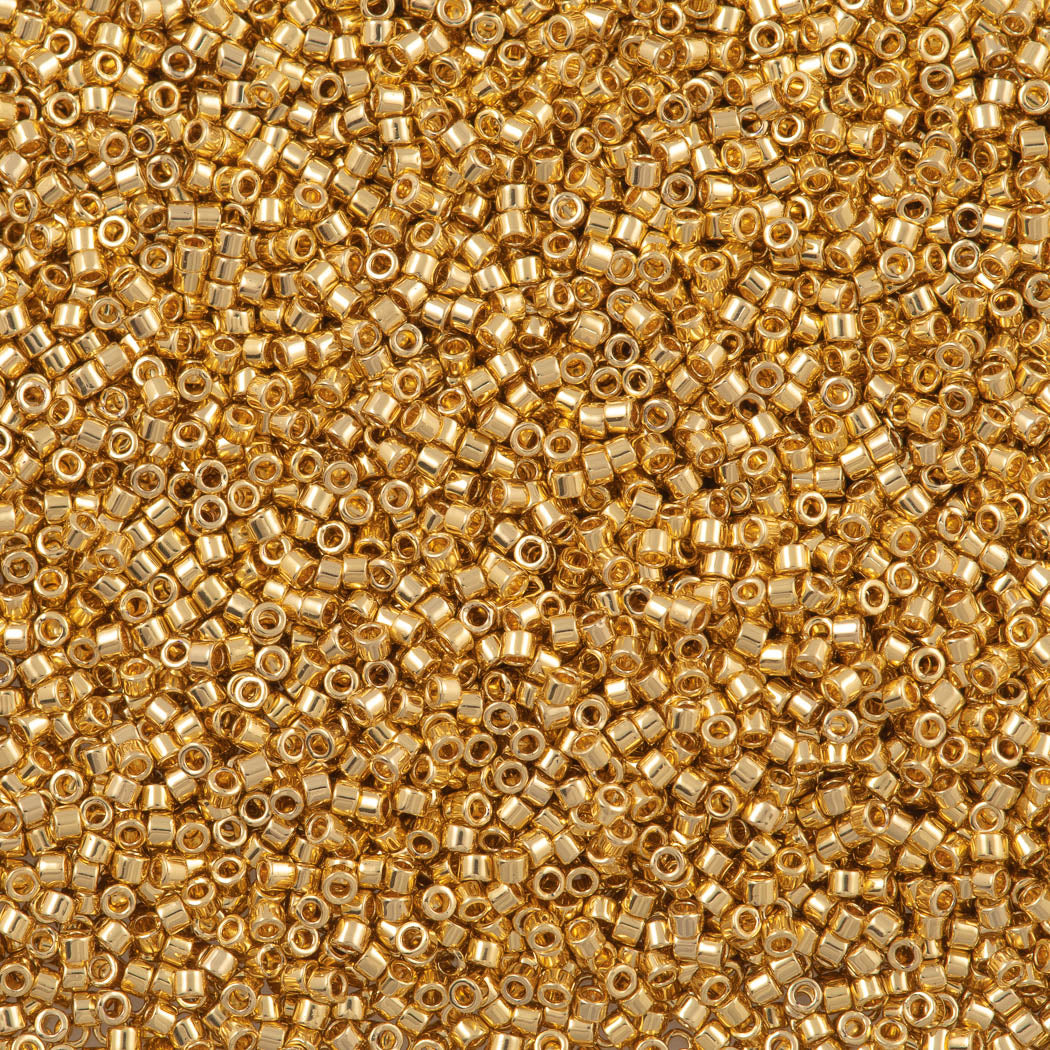 【おまけ付】 Miyuki Delica 2-inch Plated Gold Light 24kt 11/0 Bead Seed バーベキュー・調理用品