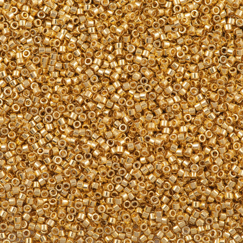 Miyuki 11/0 Seed Beads 11-90191F/11-191F 24Kt Gold Plated Frosted 10 Grams  - AngularByDesign LLC