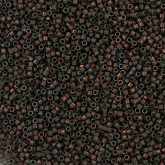 25g Miyuki Delica Seed Bead 11/0 Pink Luster Opaque Moss Green DB131