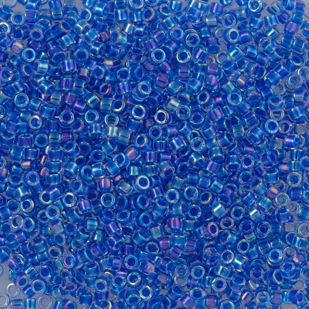 Miyuki Delica Seed Bead 11/0 Blue AB 2-inch Tube DB77 – Aura