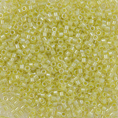 Miyuki Delica Seed Bead 11/0 Inside Dyed Color Yellow Green 2-inch Tube DB910