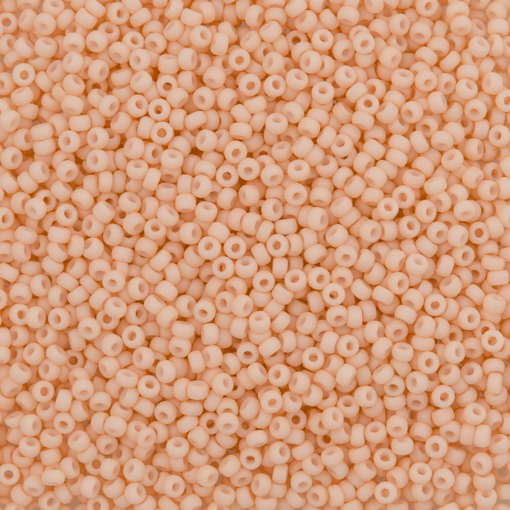 Miyuki Round Seed Bead 15/0 Opaque Matte Light Tan 2-inch Tube (2023)
