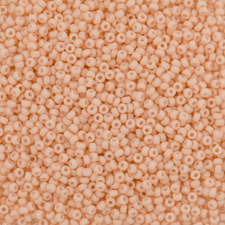 Miyuki Round Seed Bead 15/0 Opaque Matte Light Tan 2-inch Tube (2023)