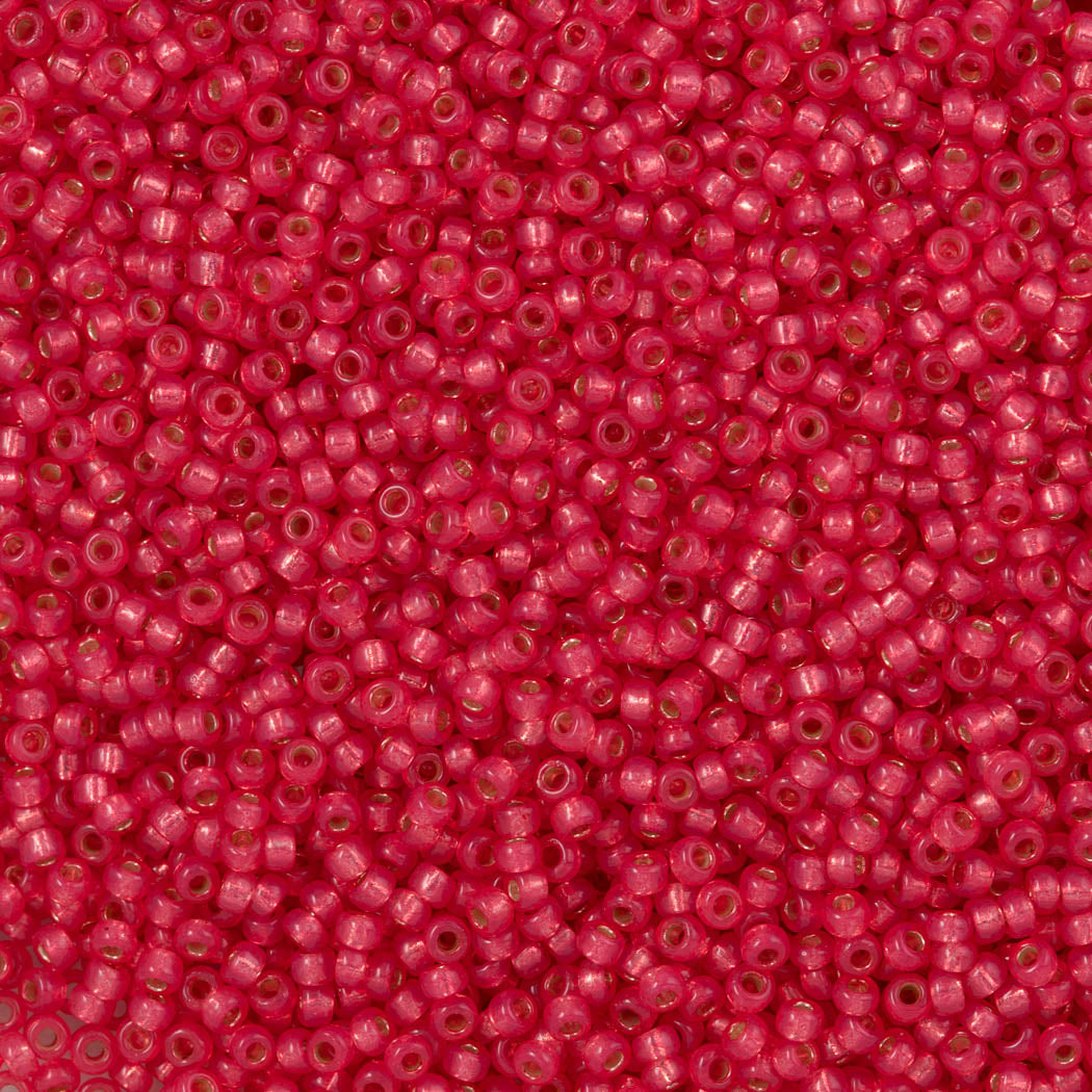 50g Miyuki Round Seed Bead 11/0 Duracoat Silver Lined Dyed